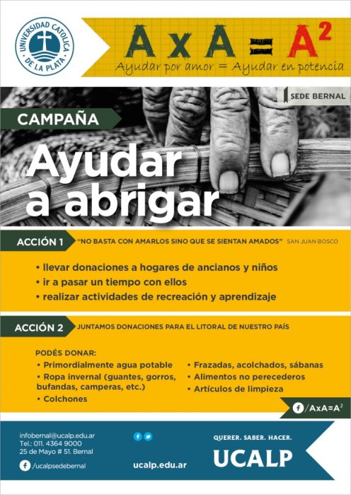 Sede Bernal: Campaña Ayudar a Abrigar