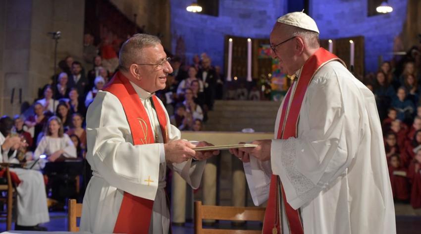 Francisco visitó Suecia por los 500 años de la reforma luterana