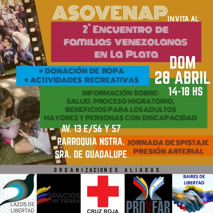 Pastoral: ASOVENAP invita al 2.º Encuentro de familias Venezolanas en La Plata
