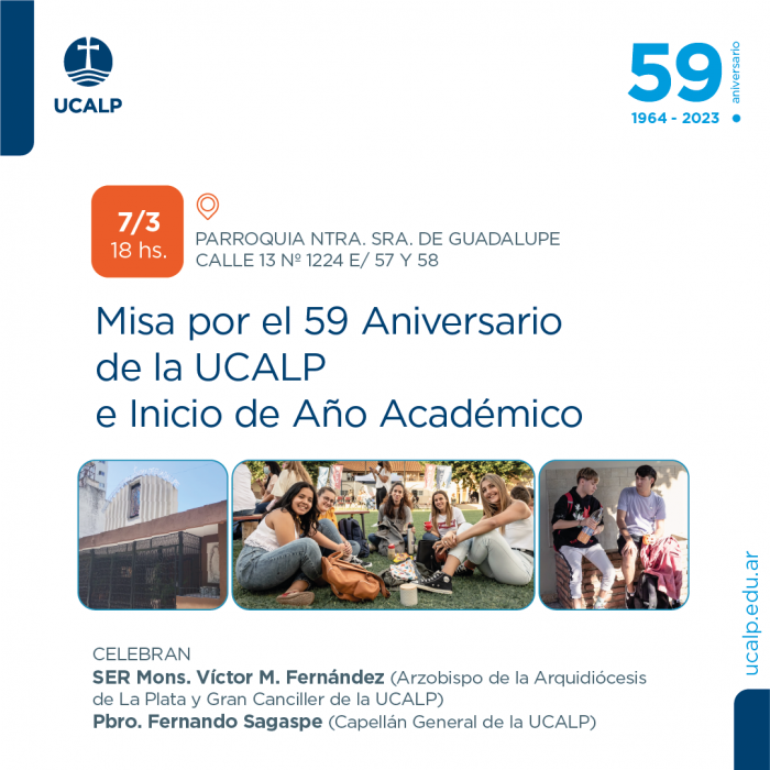 Misa por el 59.° Aniversario de la UCALP e Inicio del Año Académico 