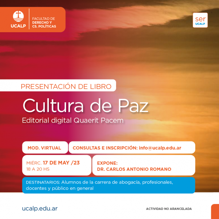 Presentación del libro: “Cultura de Paz”
