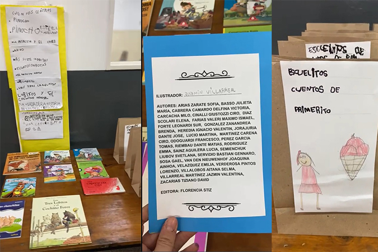 Caperucita, Pinocho y el Gato con Botas, por los chicos de 1º grado del Estrada