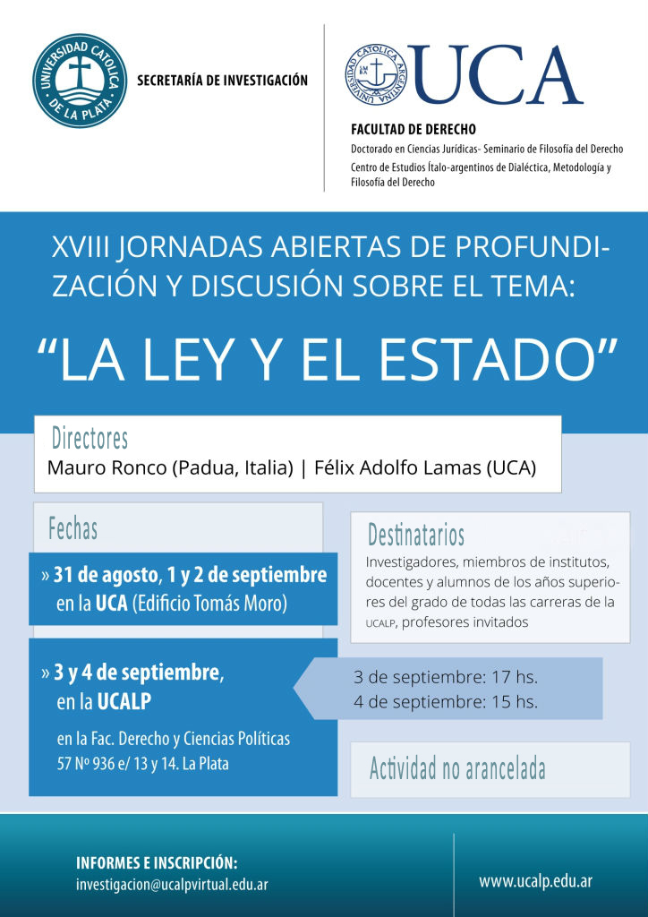 Afiche La Ley y el Estado