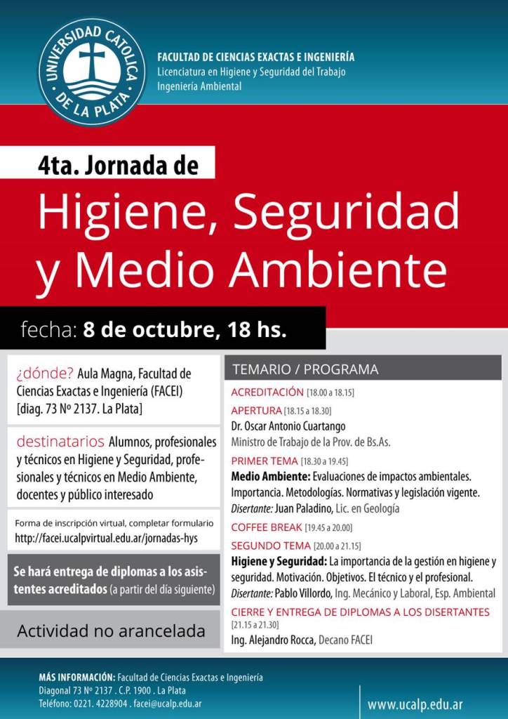 Cuartas Jornadas de Higiene, Seguridad y Medio Ambiente